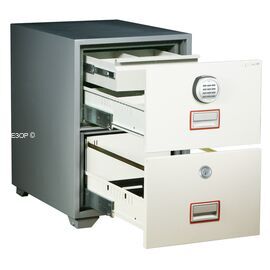 Картотечный сейф Diplomat DFC2000EKD1, DFC - вариант: 2 ящика, DFC - исполнение: Стандартный, DFC - запирание: 1 эл.+ 1 кл. замка, DFC - оборудование: Под А4