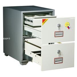 Картотечный сейф Diplomat DFC2000 K2D1, DFC - вариант: 2 ящика, DFC - исполнение: Стандартный, DFC - запирание: 2 кл. замка, DFC - оборудование: С 1 доп. ящиком